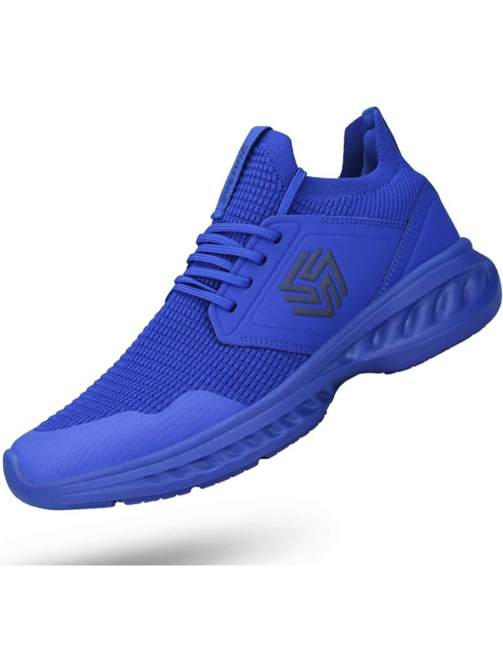 Men's Sapphire Blue Mesh Breathable Workout Lightweight Slip On Walking Sneaker